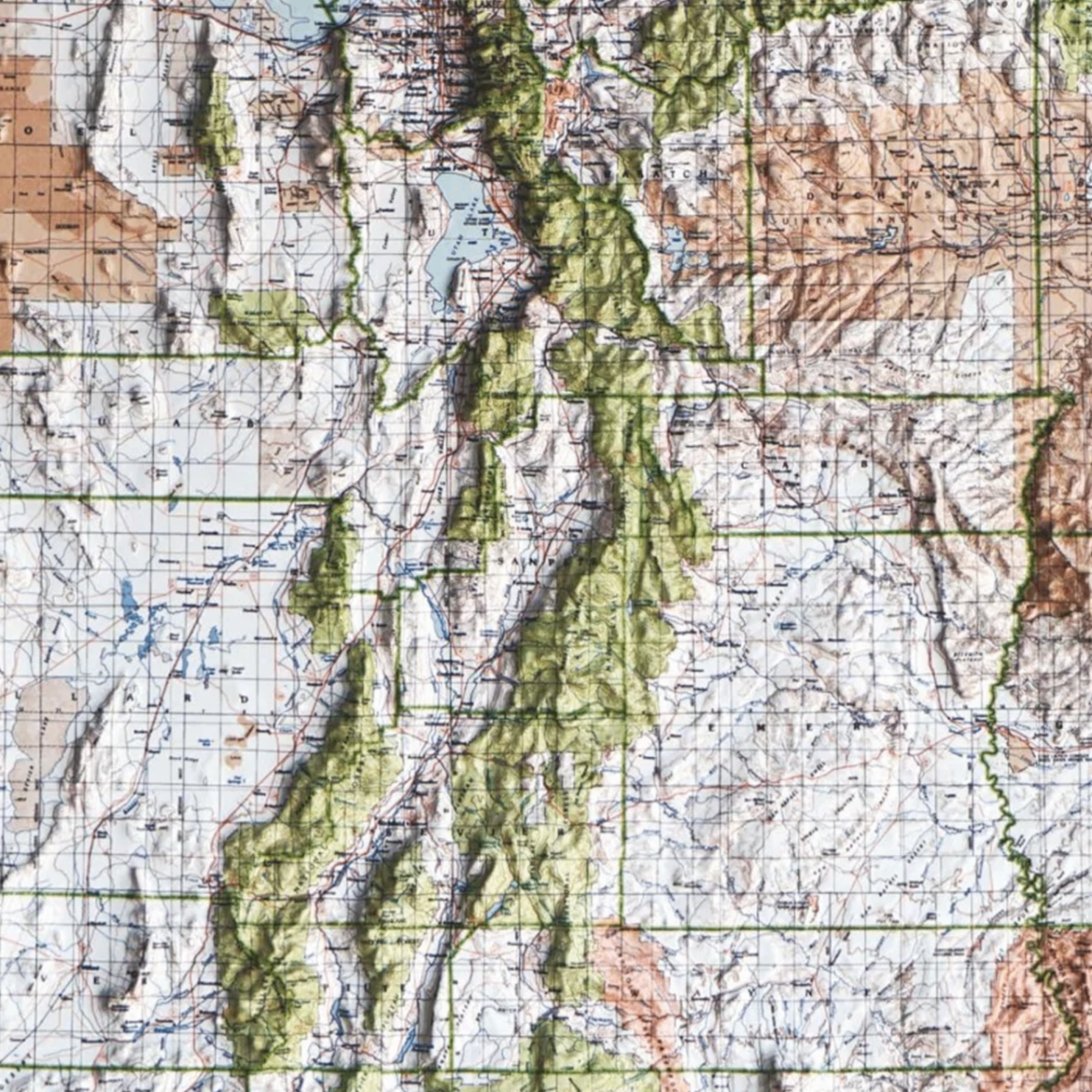 Map of Utah County and surrounding service areas