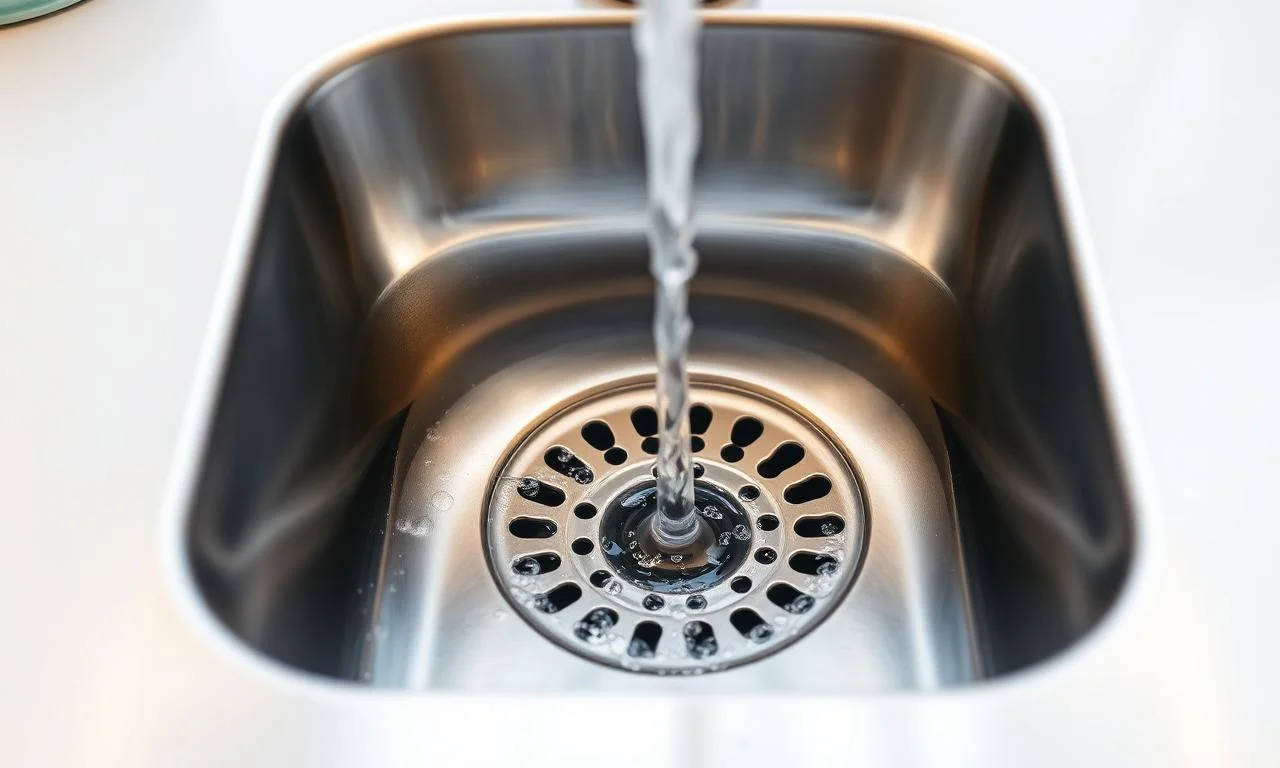 Plumber snaking a clogged kitchen drain during professional drain cleaning in Utah County